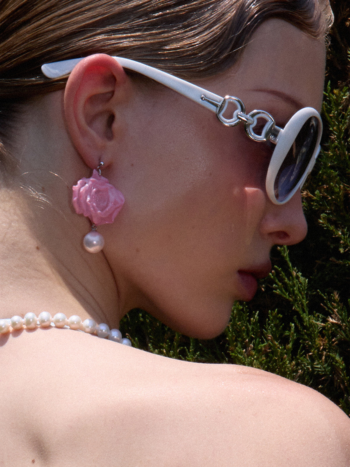 Rose Pearl Earring