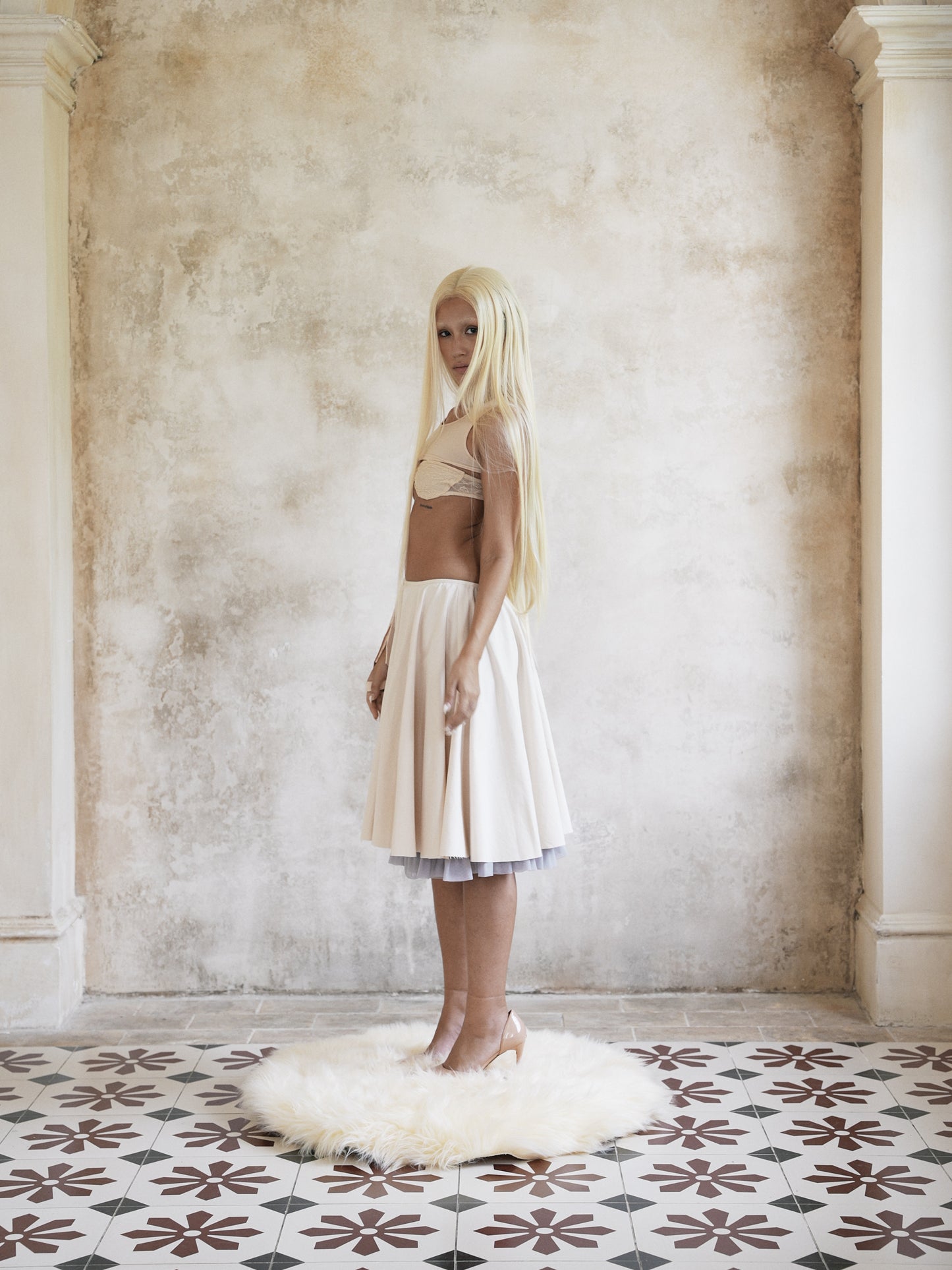 Tulle Pleated Skirt