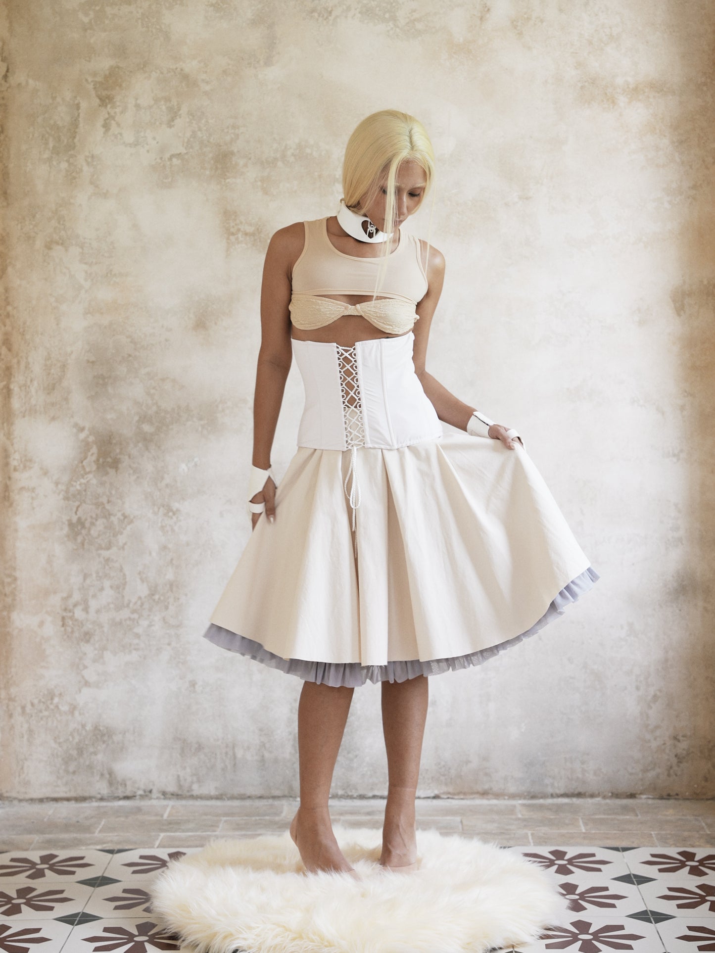 Tulle Pleated Skirt