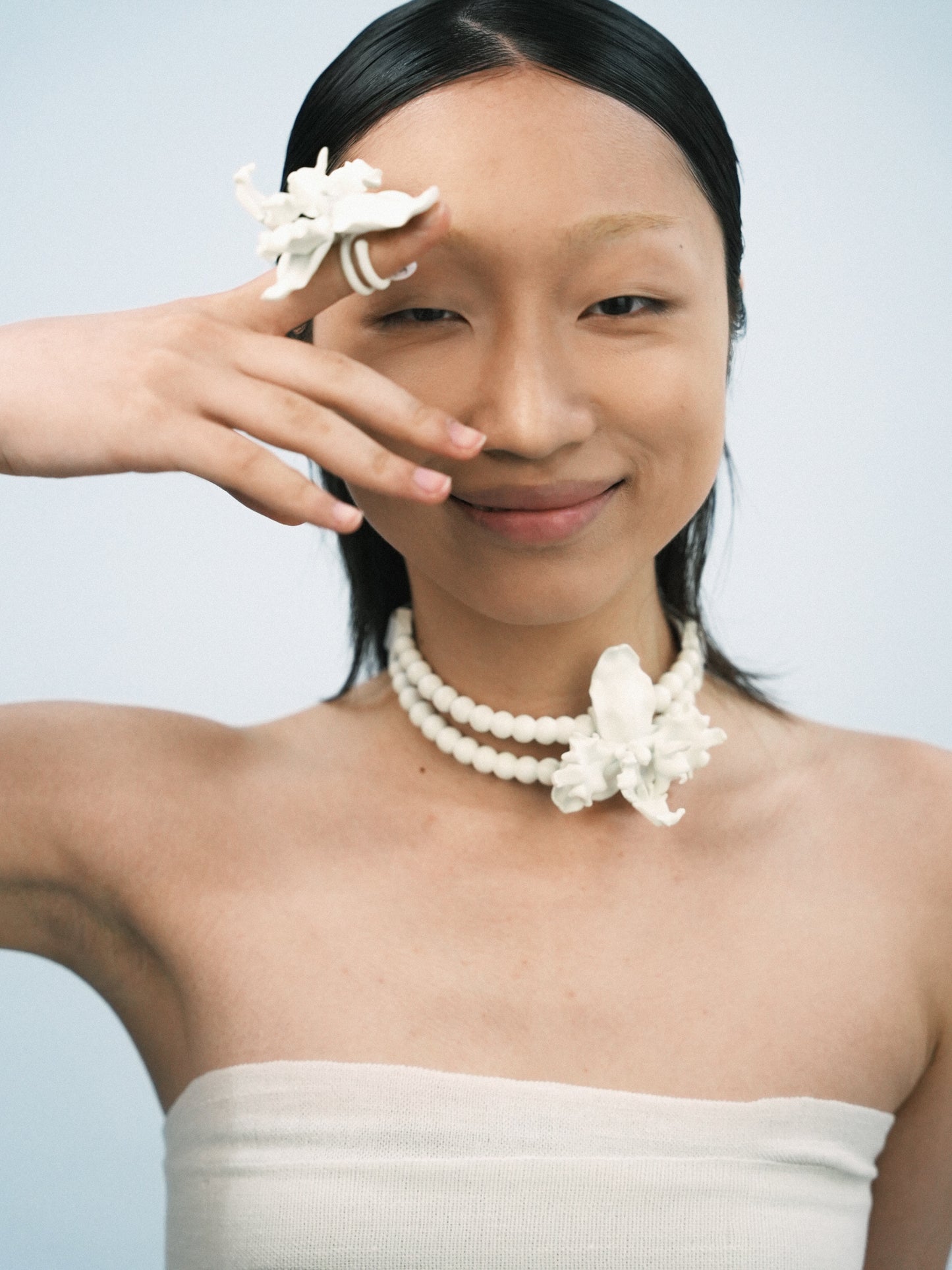 Orchid Pearl Choker