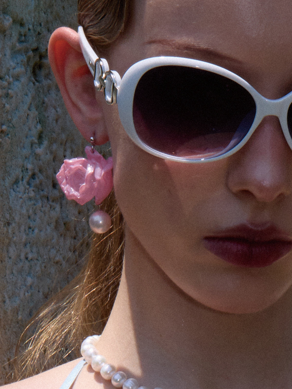 Rose Pearl Earring