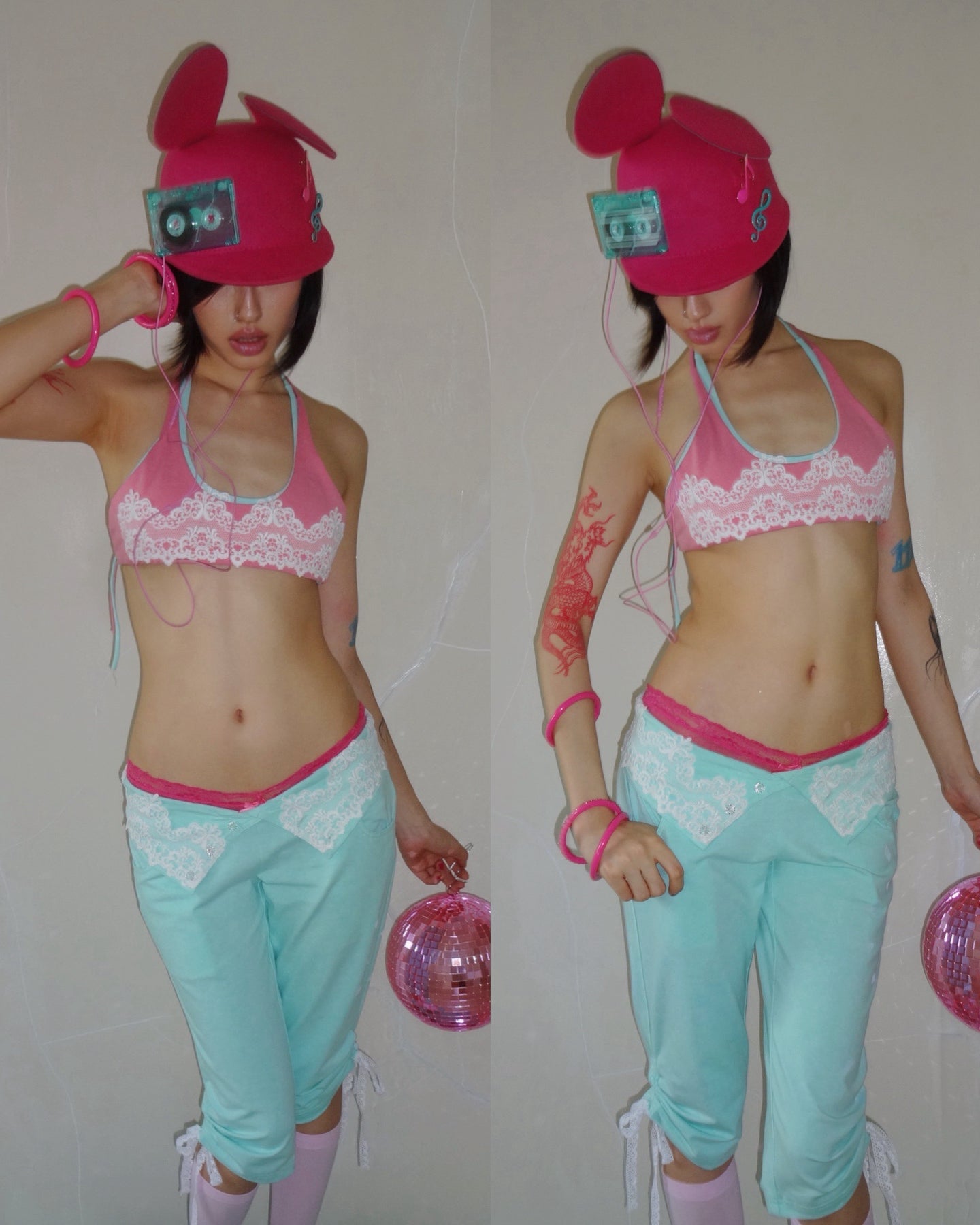Bubblegum Lace Pants